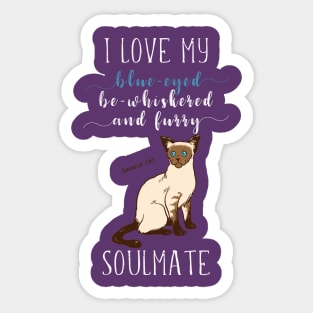 Siamese Cat Soulmate Sticker